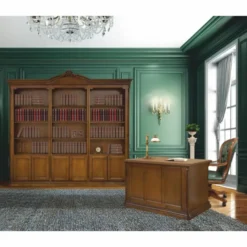 Casa Padrino Luxus Barock Schreibtisch Braun 140 cm - Barock Büro Möbel