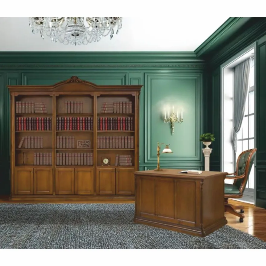 Casa Padrino Luxus Barock Schreibtisch Braun 140 cm - Barock Büro Möbel