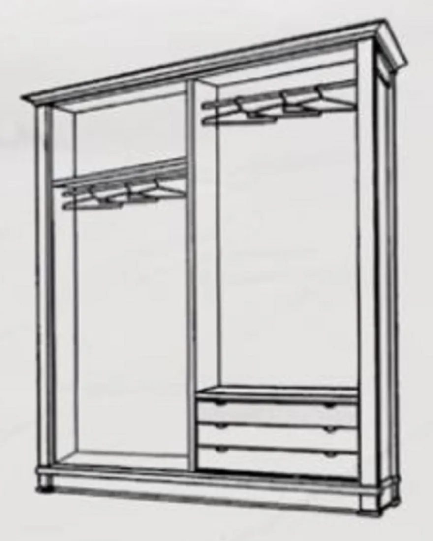 Casa Padrino Luxus Barock Schlafzimmer Schrank Weiß / Silber - Massivholz Kleiderschrank mit 2 Schiebetüren im Barockstil - Schlafzimmer Möbel - Barock Möbel - Luxus Qualität - Made in Italy