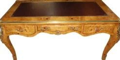 Casa Padrino Luxus Barock Schreibtisch aus Vogelaugenahorn im Antik Stil, 160 x 80 x 82 cm