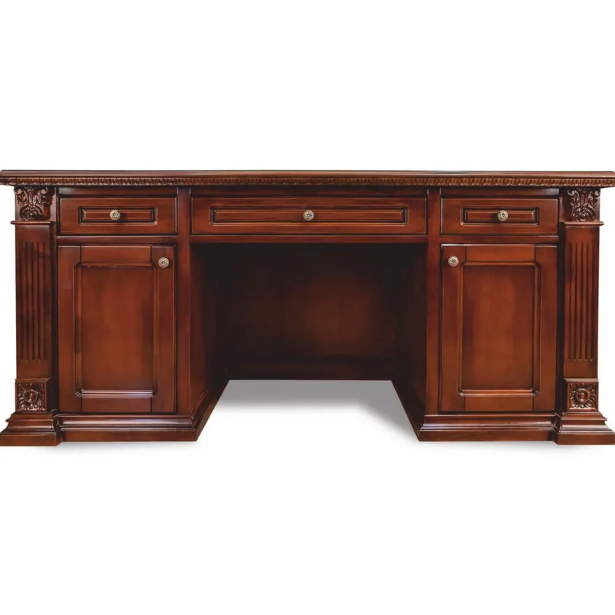 Casa Padrino Luxus Barock Schreibtisch Dunkelbraun 150 cm - Barock Büro Möbel