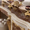 Casa Padrino Luxus Barock Schlafzimmer Set Weiß / Braun / Gold / Silber - 1 Barock Schminkkommode & 1 Barock Spiegel & 1 Barock Hocker - Barock Schlafzimmer Möbel - Edel & Prunkvoll