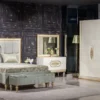 Casa Padrino Luxus Barock Schlafzimmer Kommode mit Spiegel Weiß / Gold - Handgefertigte Barock Schlafzimmer Möbel