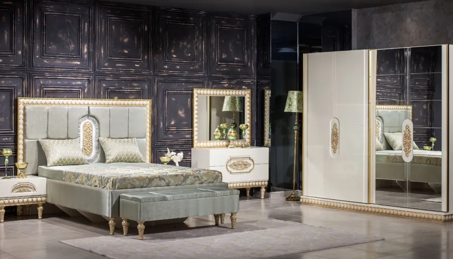 Casa Padrino Luxus Barock Schlafzimmer Kommode mit Spiegel Weiß / Gold - Handgefertigte Barock Schlafzimmer Möbel