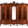 Casa Padrino Luxus Barock Schlafzimmer Schrank mit 5 Türen Braun 305 cm - Barock Möbel