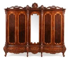 Casa Padrino Luxus Barock Schlafzimmer Schrank mit 5 Türen Braun 305 cm - Barock Möbel