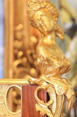 Casa Padrino Luxus Barock Schreibtisch Braun / Gold 160 x 80 x H. 140 cm - Barock Büromöbel