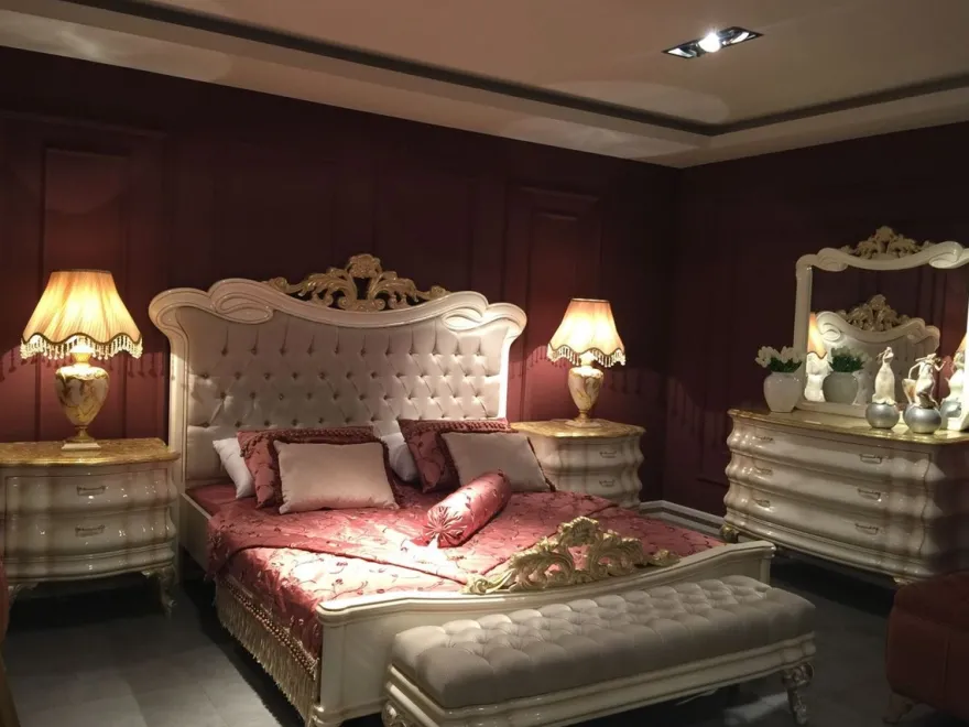 Casa Padrino Luxus Barock Schlafzimmer Kommode mit Spiegel Weiß / Gold - Barock Schlafzimmer Möbel