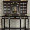 Casa Padrino Luxus Barock Sekretär Schwarz / Braun / Gold - Handgefertigter Antik Stil Massivholz Sekretär mit Türen und Schubladen - Barock Büromöbel - Barock Möbel - Edel & Prunkvoll