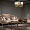 Casa Padrino Luxus Barock Sessel Rosa / Weiß / Gold - Handgefertigter Wohnzimmer Sessel mit dekorativem Kissen - Barock Möbel