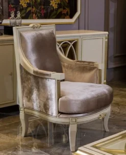 Casa Padrino Luxus Barock Sessel Rosa / Weiß / Gold 77 x 70 x H. 105 cm - Eleganter Wohnzimmer Sessel im Barockstil - Barock Möbel