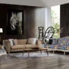 Casa Padrino Luxus Barock Sessel Schwarz / Weiß / Mehrfarbig / Antik Cremefarben 72 x 71 x H. 114 cm - Gestreifter Barockstil Sessel mit Blumenmuster - Barock Wohnzimmer Möbel
