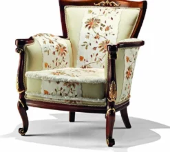 Casa Padrino Luxus Barock Sessel Hellgrün / Braun / Gold - Made in Italy
