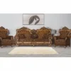 Casa Padrino Luxus Barock Sessel mit Glitzersteinen Braun / Gold - Barockstil Möbel