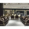 Casa Padrino Luxus Barock Sessel Schwarz / Grau / Gold H. 107 cm - Barock Möbel