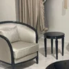 Casa Padrino Luxus Barock Sessel Gold / Schwarz - Barockstil Wohnzimmer Sessel - Barockstil Wohnzimmer Möbel - Luxus Möbel im Barockstil - Barock Einrichtung - Edel & Prunkvoll
