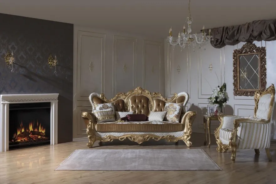 Casa Padrino Luxus Barock Sessel Weiß / Gold 100 x 80 x H. 124 cm - Wohnzimmer Sessel mit elegantem Muster und dekorativem Kissen - Barock Möbel - Edel & Prunkvoll