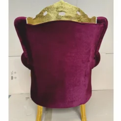 Casa Padrino Luxus Barock Sessel mit Glitzersteinen Bordeauxrot / Gold - Barockstil Möbel