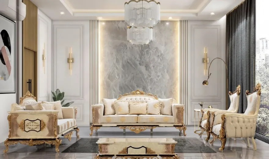 Casa Padrino Luxus Barock Sessel Weiß / Beige / Creme / Schwarz / Gold - Prunkvoller Wohnzimmer Sessel mit elegantem Muster - Luxus Wohnzimmer Möbel im Barockstil - Barock Möbel - Barock Einrichtung