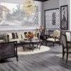 Casa Padrino Luxus Barock Sessel Gold / Schwarz - Prunkvoller Wohnzimmer Sessel - Barockstil Wohnzimmer Möbel - Luxus Möbel im Barockstil - Barock Einrichtung - Edel & Prunkvoll