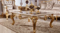 Casa Padrino Luxus Barock Sessel Silber / Braun / Gold 112 cm