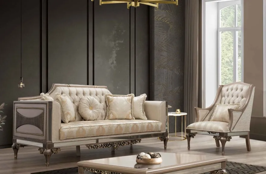 Casa Padrino Luxus Barock Sessel - Handgefertigter Wohnzimmer Sessel im Barockstil - Barock Wohnzimmer & Hotel Möbel - Edel & Prunkvoll