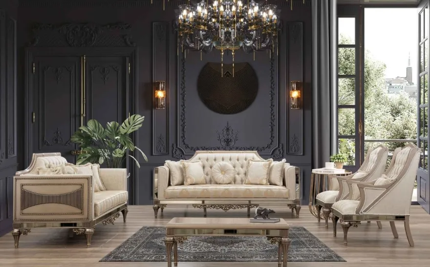 Casa Padrino Luxus Barock Sessel - Handgefertigter Wohnzimmer Sessel im Barockstil - Barock Wohnzimmer & Hotel Möbel - Edel & Prunkvoll