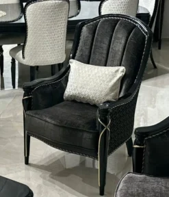 Casa Padrino Luxus Barock Sessel Schwarz / Gold - Prunkvolle Barockstil Möbel
