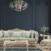 Casa Padrino Luxus Barock Sessel Grün / Antik Gold - Prunkvoller Wohnzimmer Sessel mit elegantem Muster - Barock Wohnzimmer Möbel