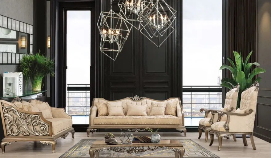 Casa Padrino Luxus Barock Sessel Beige / Gold / Braun / Silber - Wohnzimmer Sessel im Barockstil - Barock Wohnzimmer Möbel - Edel & Prunkvoll