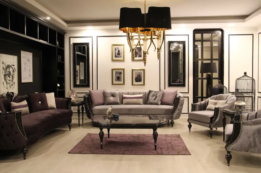 Casa Padrino Luxus Barock Sessel Grau / Schwarz / Silber 83 x 85 x H. 85 cm - Wohnzimmer Sessel mit edlem Samtstoff - Barock Möbel
