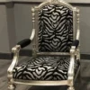 Casa Padrino Luxus Barock Sessel Schwarz / Silber / Antik Silber - Wohnzimmer Sessel im Barockstil - Barock Wohnzimmer Möbel