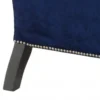 Casa Padrino Luxus Barock Sessel Royalblau / Schwarz Klavierlack - Art Deco Lounge Sessel - 96 x 72 x 82 cm