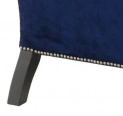Casa Padrino Luxus Barock Sessel Royalblau / Schwarz Klavierlack - Art Deco Lounge Sessel - 96 x 72 x 82 cm