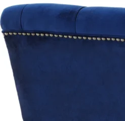Casa Padrino Luxus Barock Sessel Royalblau / Schwarz Klavierlack - Art Deco Lounge Sessel - 96 x 72 x 82 cm