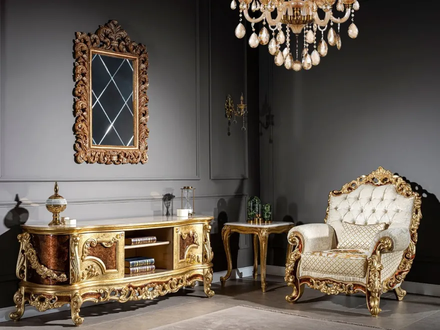 Casa Padrino Luxus Barock Sessel Weiß / Gold / Braun / Gold 78 x 75 x H. 120 cm - Prunkvoller Wohnzimmer Sessel mit dekorativem Kissen - Barock Möbel