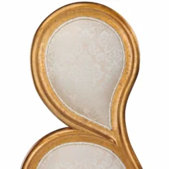 Casa Padrino Luxus Barock Sessel Linke Seite Silber / Gold H. 142 cm - Barock Möbel