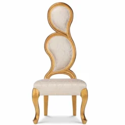 Casa Padrino Luxus Barock Sessel Linke Seite Silber / Gold H. 142 cm - Barock Möbel