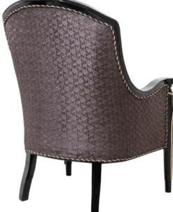 Casa Padrino Luxus Barock Sessel Lila / Schwarz / Gold H. 112 cm