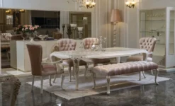 Casa Padrino Luxus Barock Sideboard mit Spiegel Weiß / Beige - Massivholz Schrank mit elegantem Wandspiegel - Edel & Prunkvoll