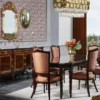 Casa Padrino Luxus Barock Sideboard Dunkelbraun / Braun - Prunkvoller Massivholz Schrank mit 4 Türen und 3 Schubladen - Luxus Möbel im Barockstil - Barock Möbel - Edel & Prunkvoll