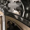 Casa Padrino Luxus Barock Sideboard Schwarz / Silber - Eleganter Massivholz Schrank mit 4 Türen - Barock Möbel