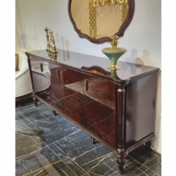 Casa Padrino Luxus Barock Sideboard Dunkelbraun 225 cm - Barockstil Möbel