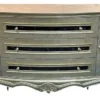 Casa Padrino Luxus Barock Sideboard Gold / Silber / Schwarz - Prunkvoller Massivholz Schrank mit 2 Türen und 3 Schubladen - Luxus Möbel im Barockstil - Barock Möbel - Barock Einrichtung
