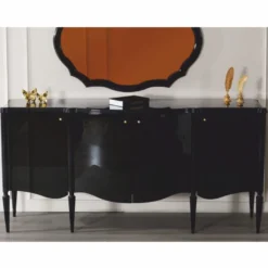 Casa Padrino Luxus Barock Sideboard Schwarz 215 cm - Barock Möbel