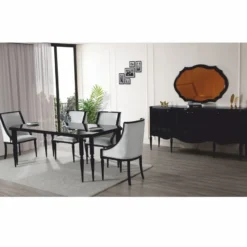 Casa Padrino Luxus Barock Sideboard Schwarz 215 cm - Barock Möbel