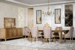 Casa Padrino Luxus Barock Sideboard mit Spiegel Gold - Luxus Möbel Möbel im Barockstil - Barock Möbel - Barock Einrichtung - Edel & Prunkvoll