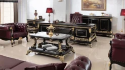 Casa Padrino Luxus Barock Sideboard Schwarz / Gold - Prunkvoller Massivholz Schrank mit 4 Türen - Barock Möbel - Edel & Prunkvoll