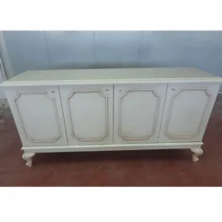 Casa Padrino Luxus Barock Sideboard mit 4 Türen Creme / Grau 210 cm - Barock Möbel