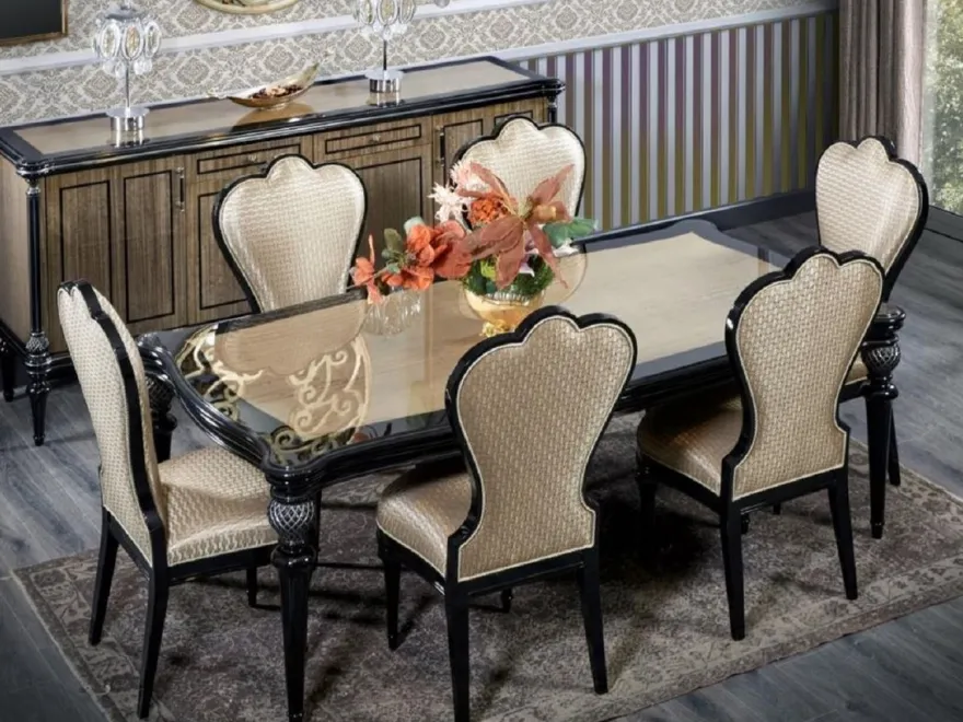 Casa Padrino Luxus Barock Sideboard Braun / Schwarz 228 cm - Barock Möbel